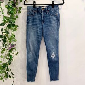 Madewell 9" High-Rise Skiny Distressed Medium Wash Jeans‎ Size 26